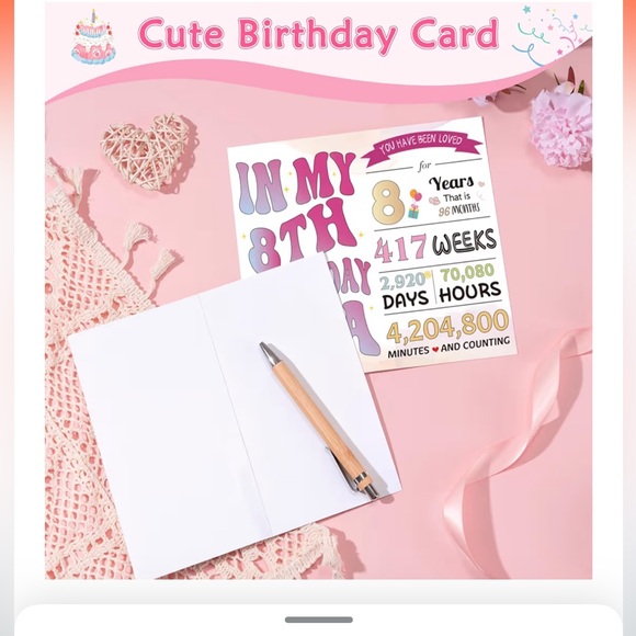 NIB- Fun Pink Happy Birthday 
Gift Set for Girls 
8 Birthday Gift Set - Picture 13 of 14